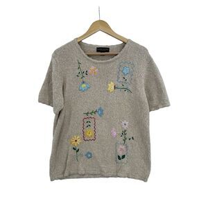 Vintage Salon‎ Studio by Haband Woman Sweater Sz L Grannycore Cottagecore Retro
